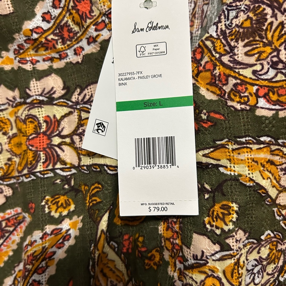 Sam Edelman Multicolor Paisley Ruffle Blouse - Picture 2 of 3
